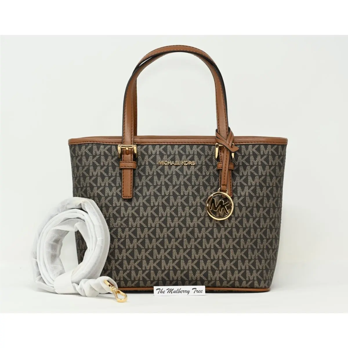 Michael Kors Jet Set Travel XS Carry All Crossbody Top Zip Tote