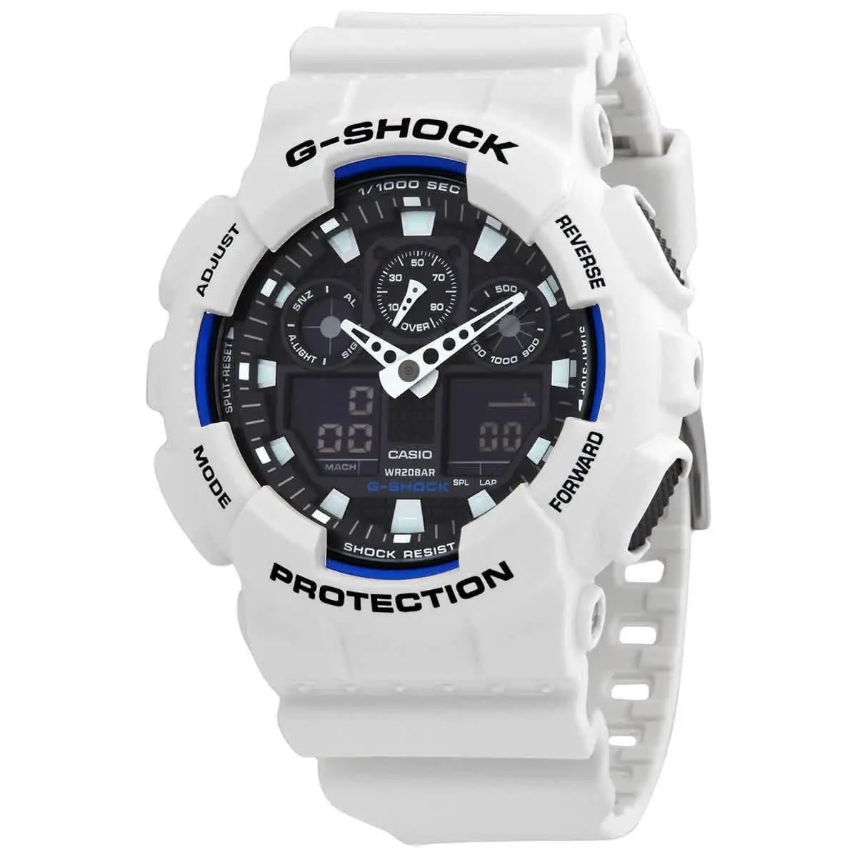 Men`s G-shock Analog Digital White Resin Watch GA-100B-7A White by Casio