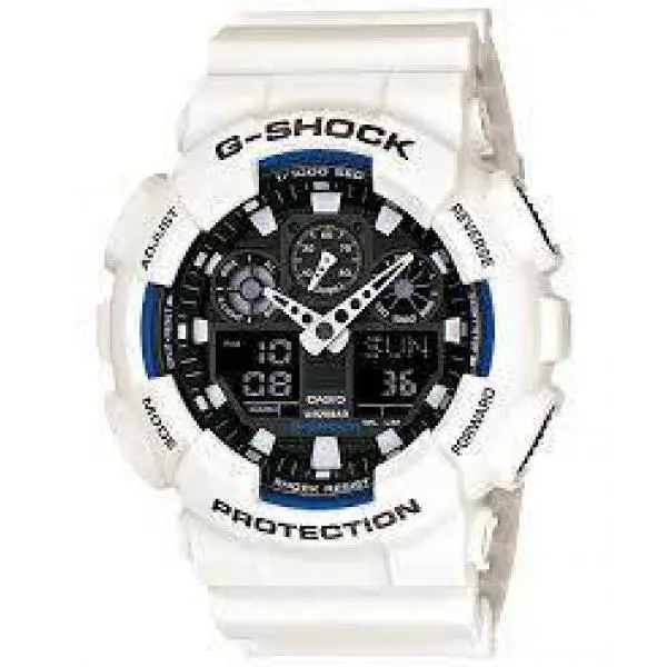 G-shock GA-100B-7A White Analog Digital Mens Watch 200M GA-100 by Casio