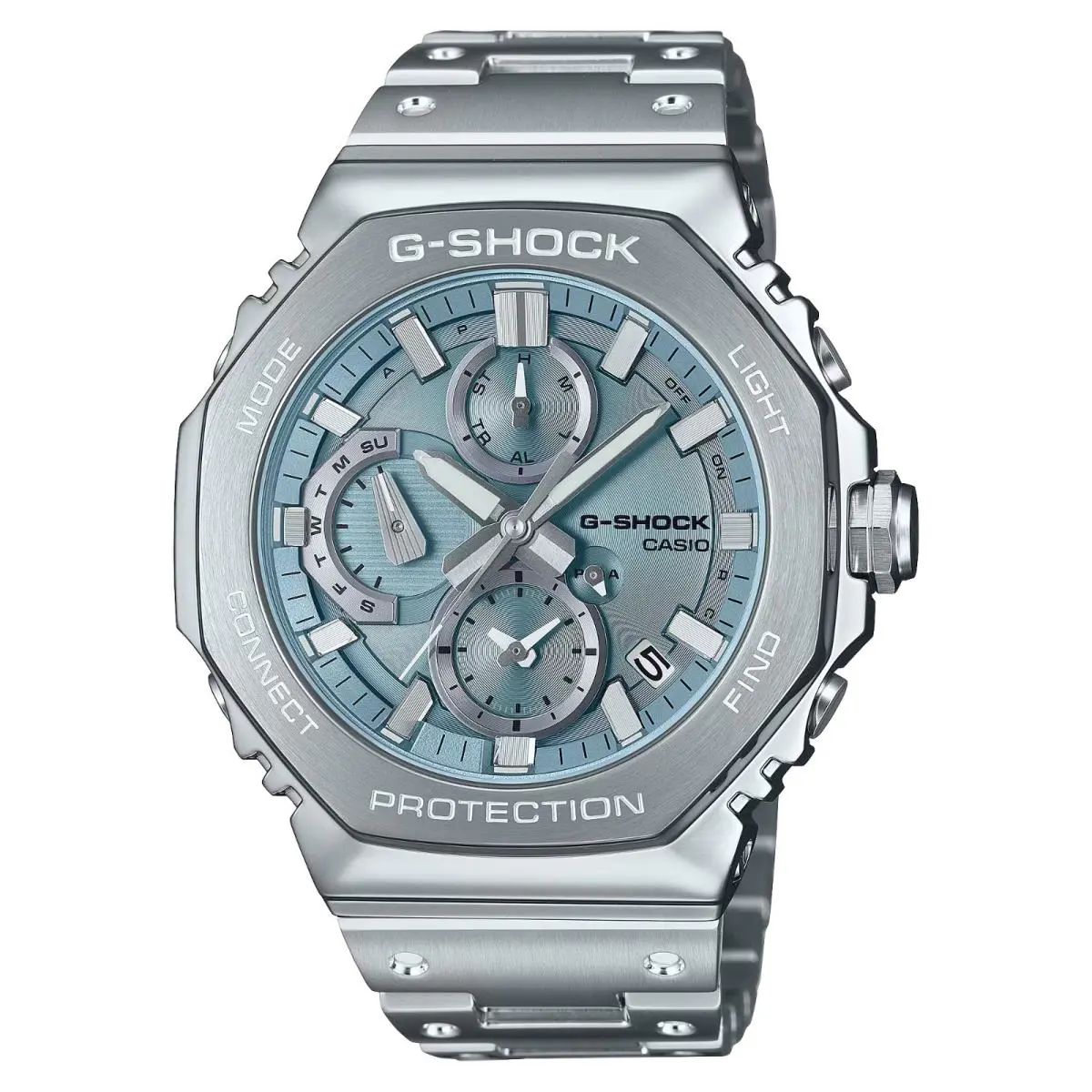 G-shock Full Analog ak Ice Blue Steel GMCB2100AD-2A by Casio