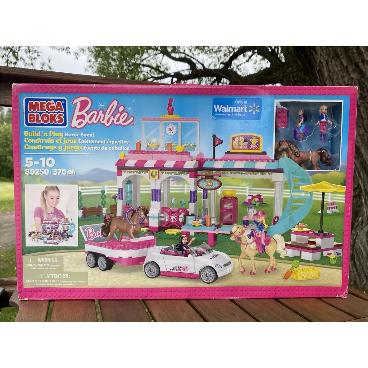 2013 Barbie Mega Bloks 80250 Build n Play Horse Event In Box