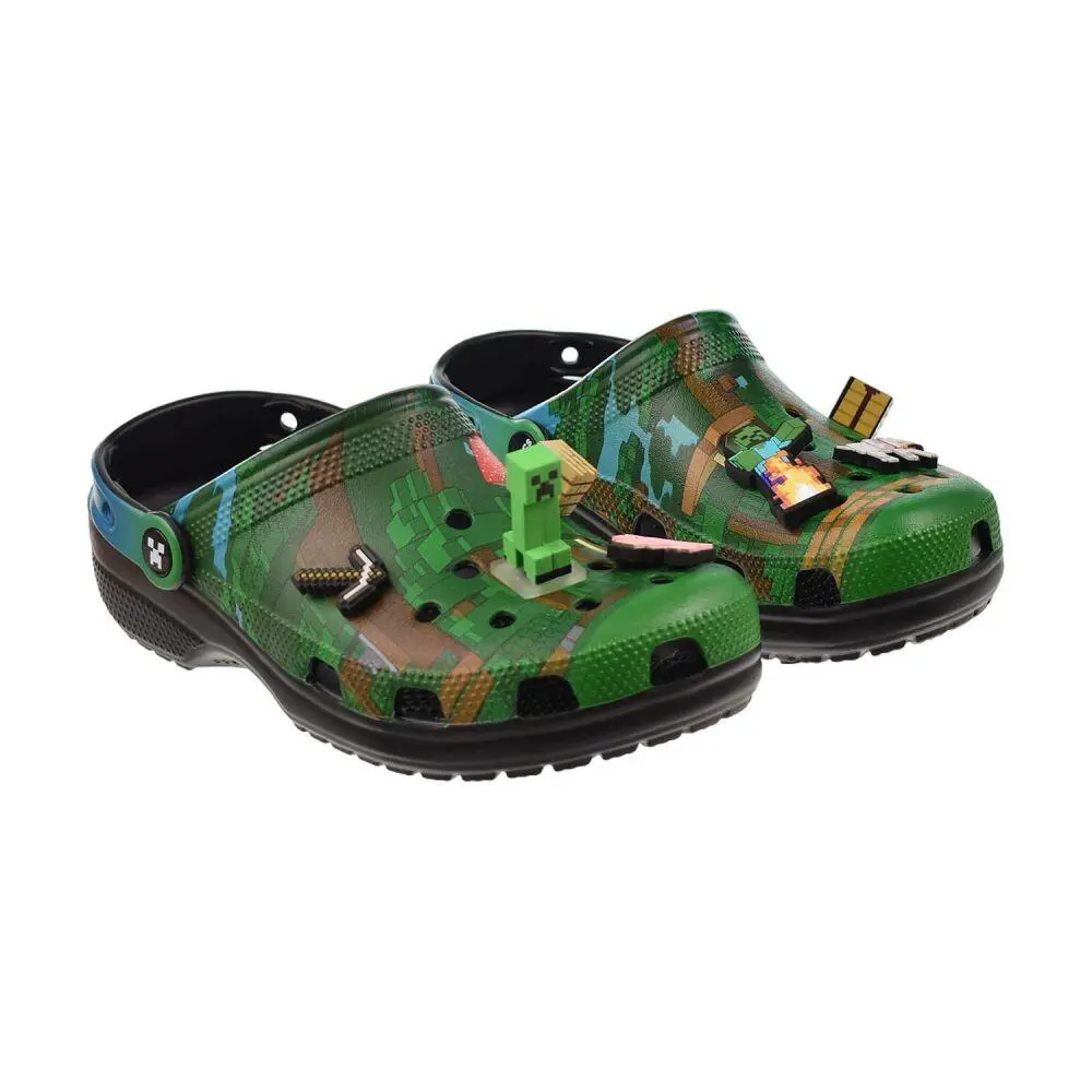 Crocs Minecraft Classic Clog Men`s Slippers Green 210829-90H
