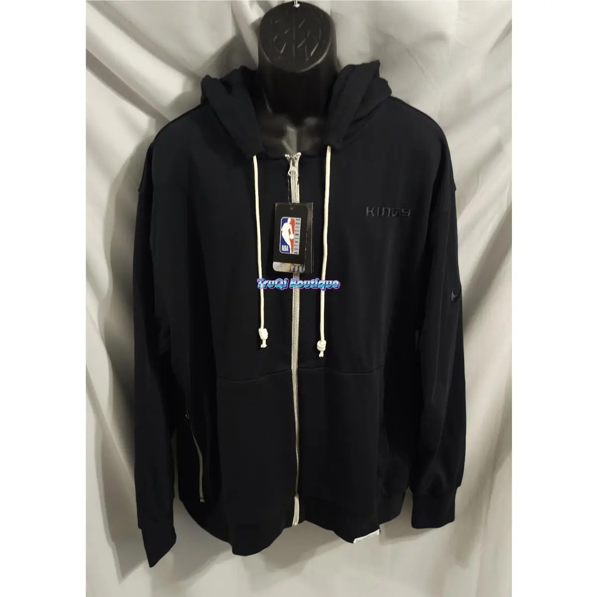 Nike Dri Fit Nba Standard Issue Full Zip Blackout Hoodie Sacramento Kings 2XL