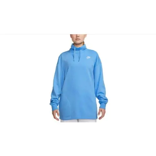 Women Sportswear Oversized Mock Neck Sweatshirt Navy Size L 11749 by Nike
