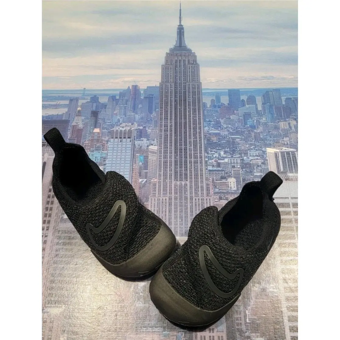 Nike Swoosh 1 Flyknit Black/anthracite Baby TD Toddler Size 7c FB3244 003