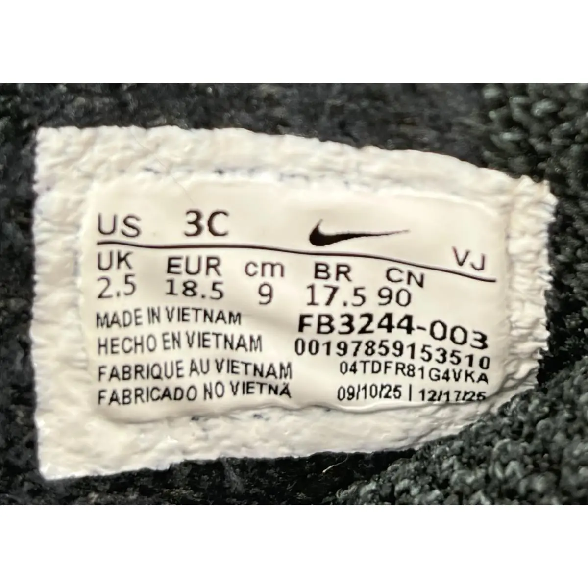 Nike shoes - Nike Swoosh 1 (TD) - Swoosh - FB3244 003 - Black (UPC: 197859153510) 7