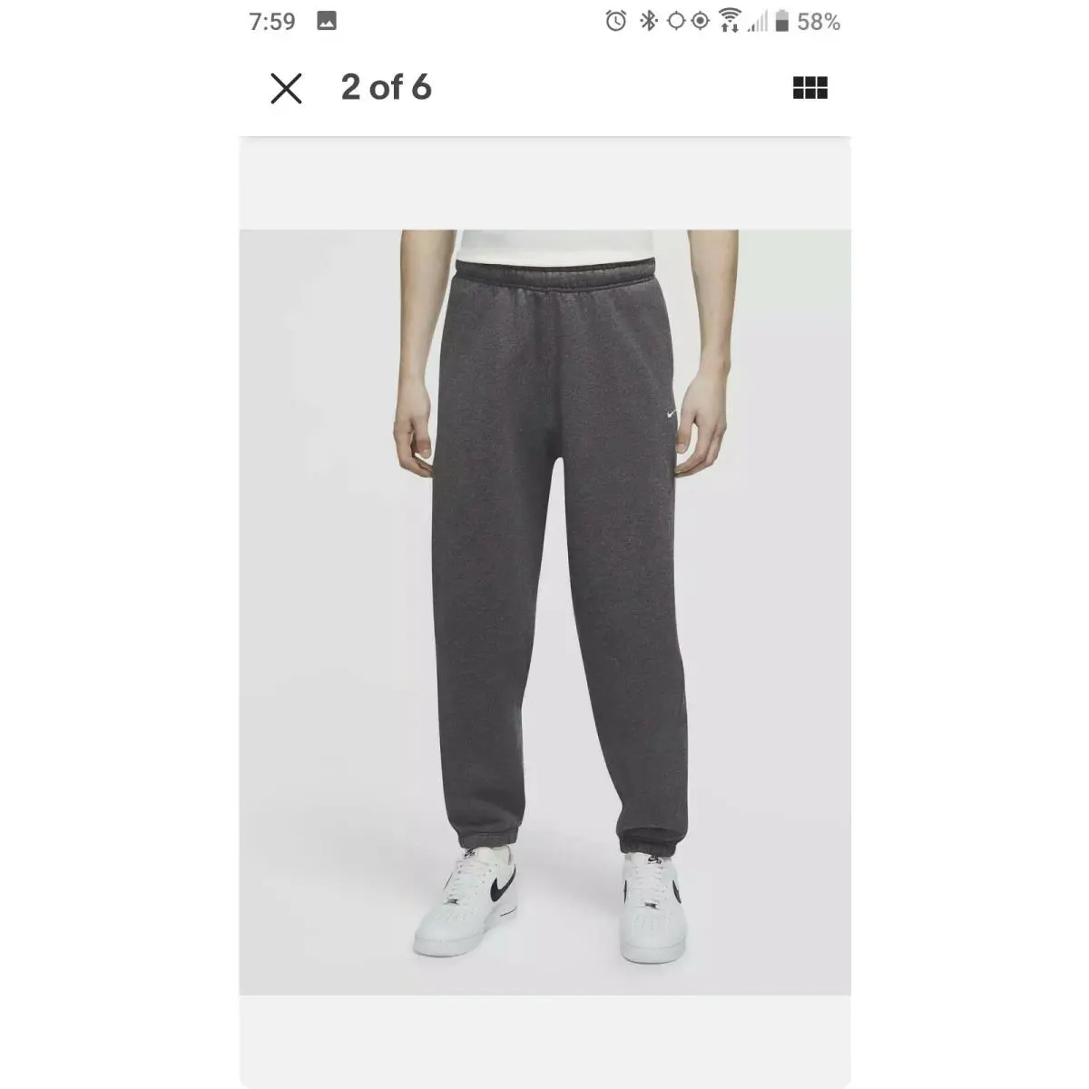Nike clothing - Washed Pants - Washed Pants - CZ5365-071 - Charcoal Heather (UPC: 194498798331) 0