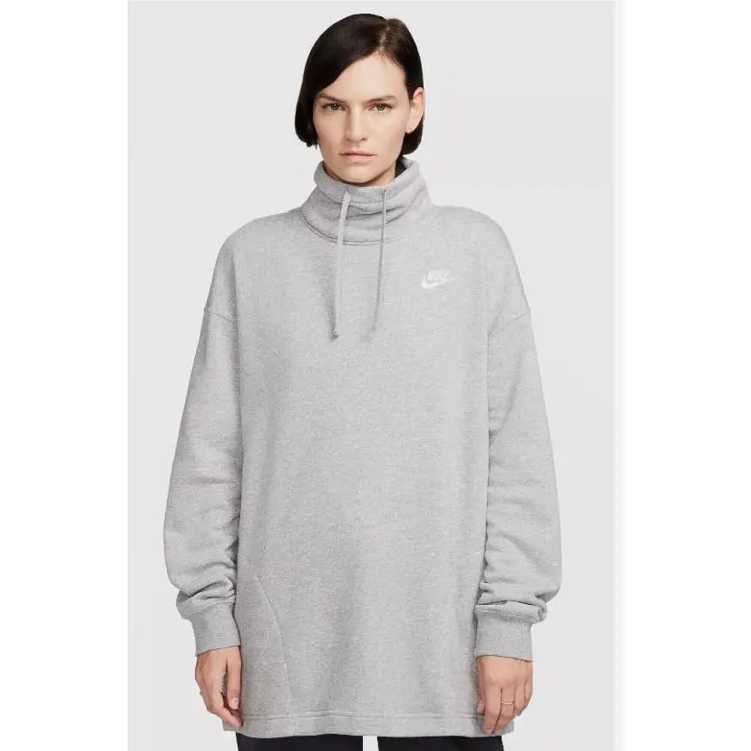 Women`s  Gray Sportswear Oversized Mock-neck Sweatshirt Size 1X 12270 by Nike