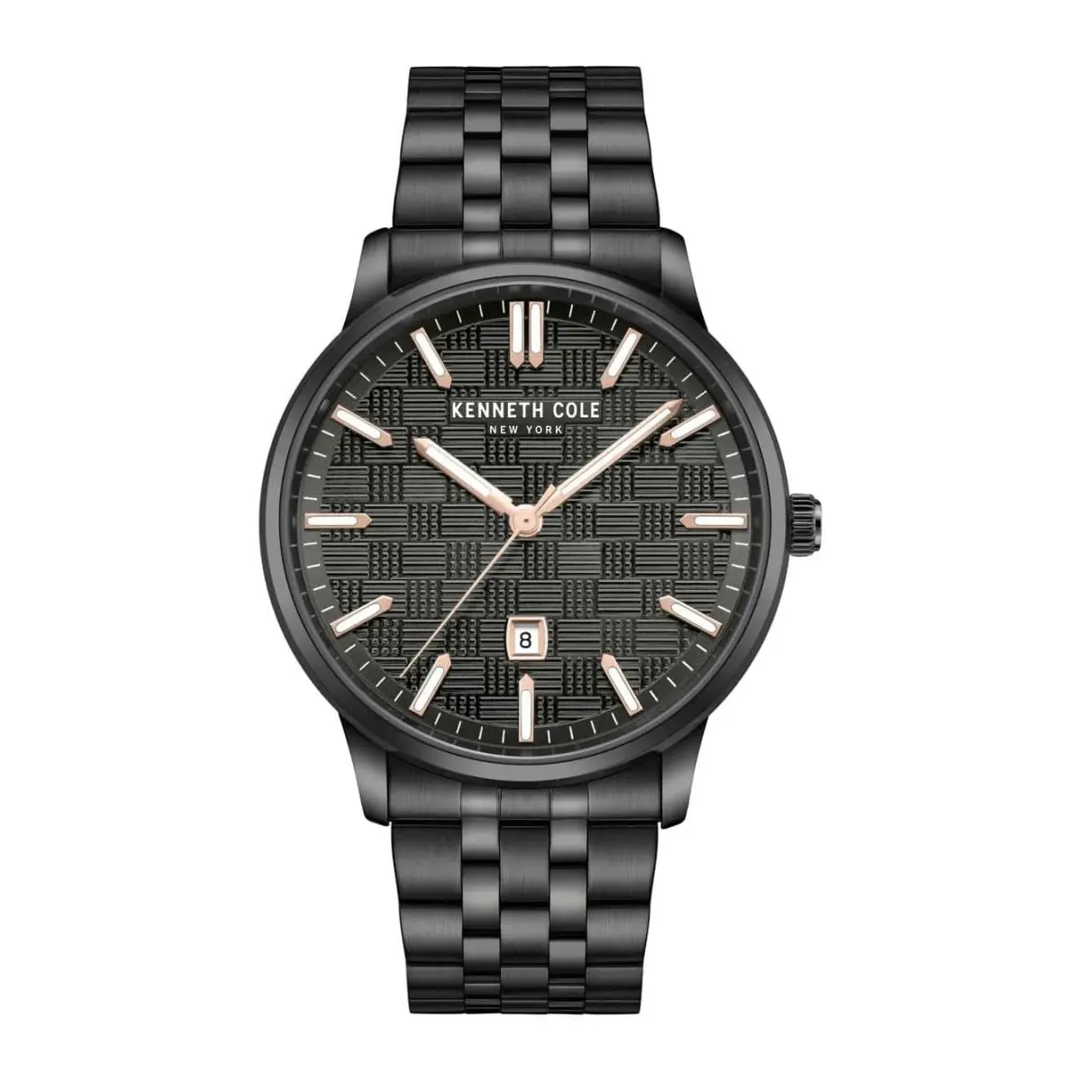 Kenneth Cole York 42mm Classic Black Stainless Steel Mens Watch KCWGH0046905 - Black