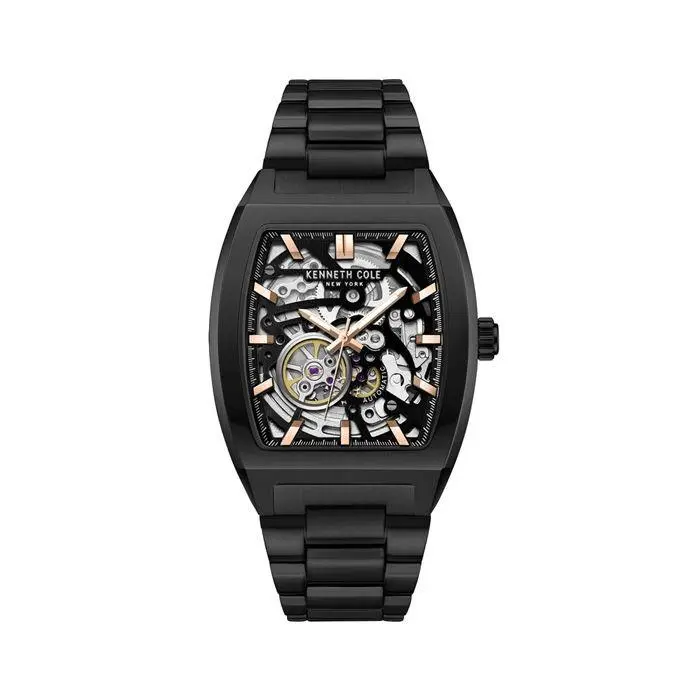 York 40mm Skeleton Black Automatic Men`s Watch KCWGY0058601 by Kenneth Cole