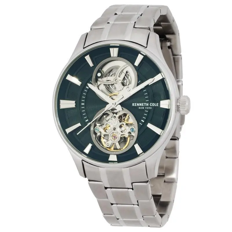 Kenneth Cole Men`s Green Skeleton Automatic Watch - KCWGY0049804