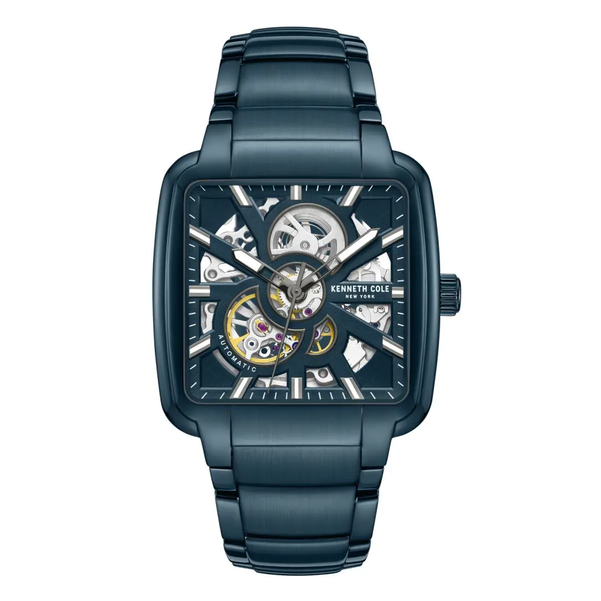 Kenneth Cole York Men`s Automatic Watch Stainless Steel Strap KCWGY0046502 - Band: Blue