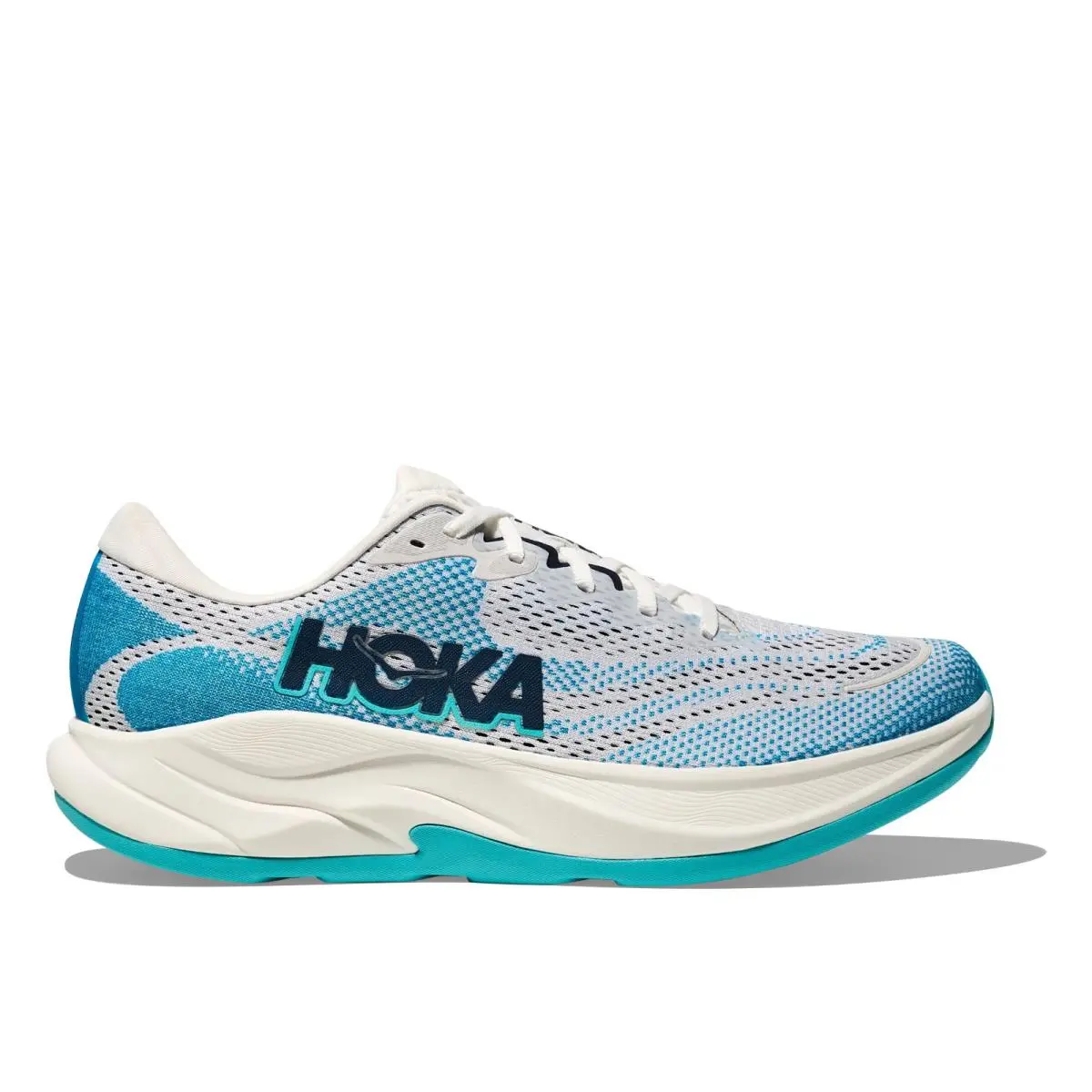 Hoka One One Rincon 4 Mens Sz 10 Frost/ Skyward Blue Running Shoes 1155130 Fsk