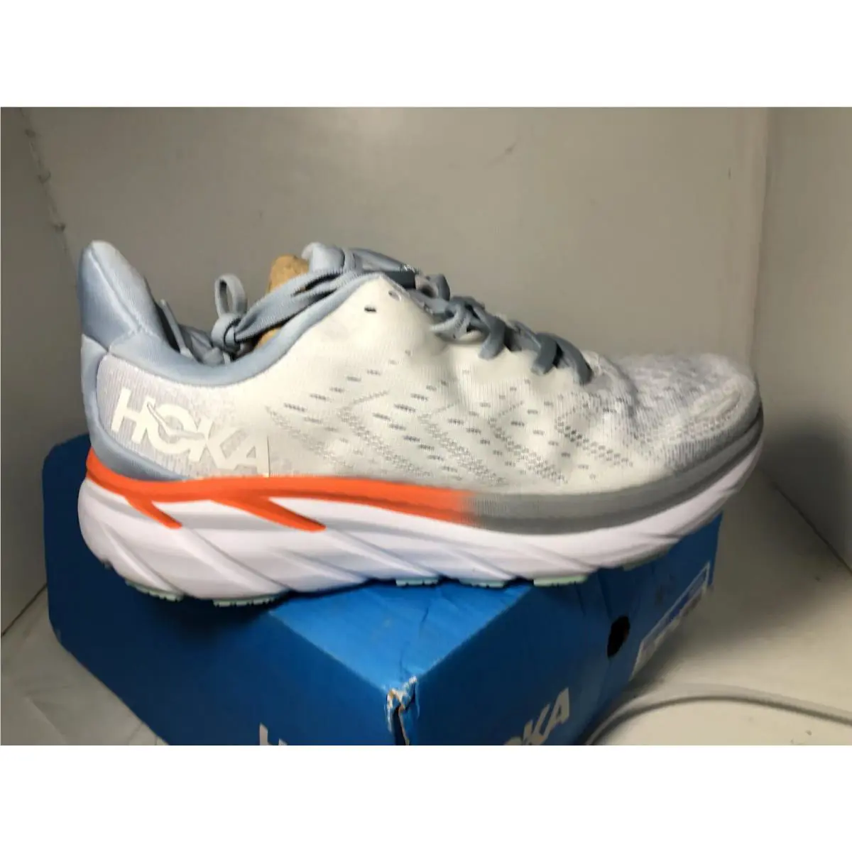 Hoka One One M Clifton 8 1119394 Bfpa Blue Running Shoes Men`s Size 7.5