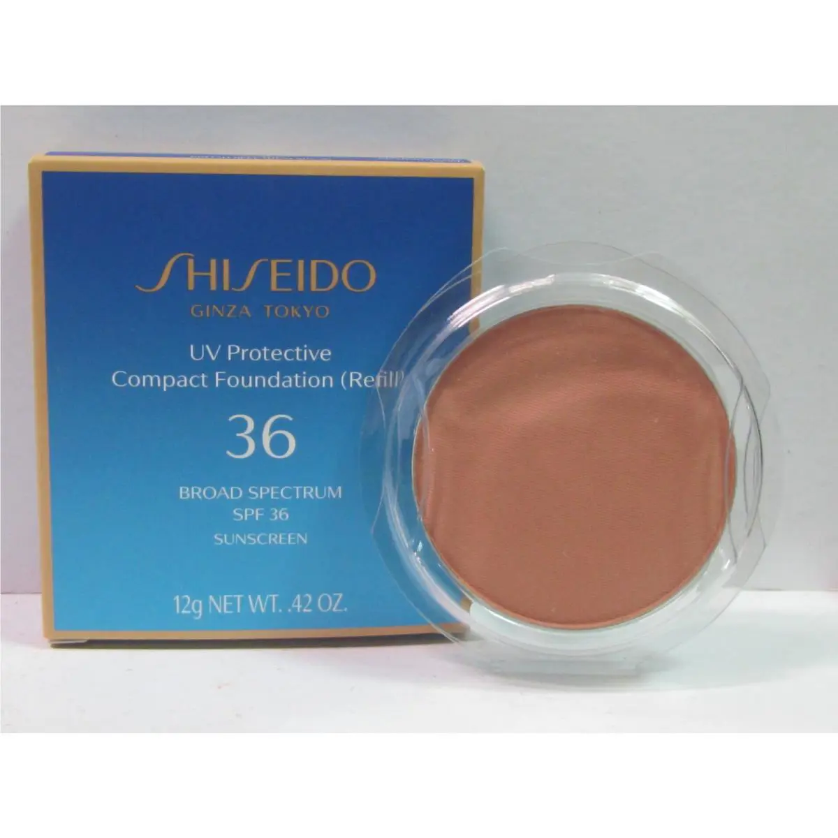 Shiseido UV Protective Compact Foundation Refill Spf 36 Medium Ivory .42 oz