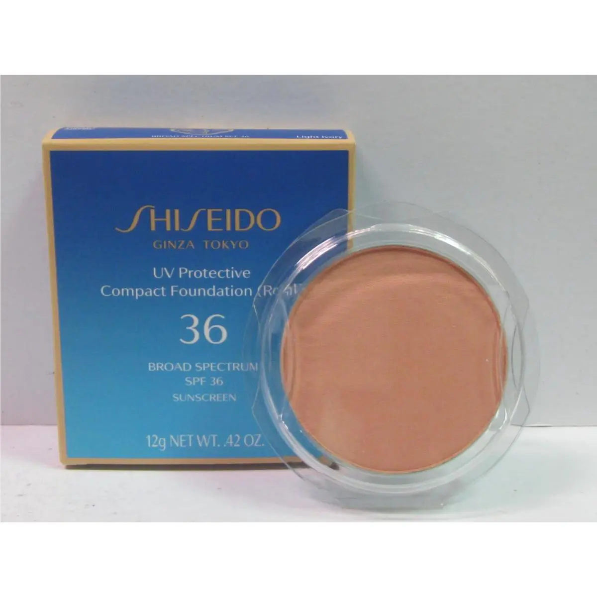 Shiseido UV Protective Compact Foundation Refill Spf 36 Color Light Ivory .42 oz