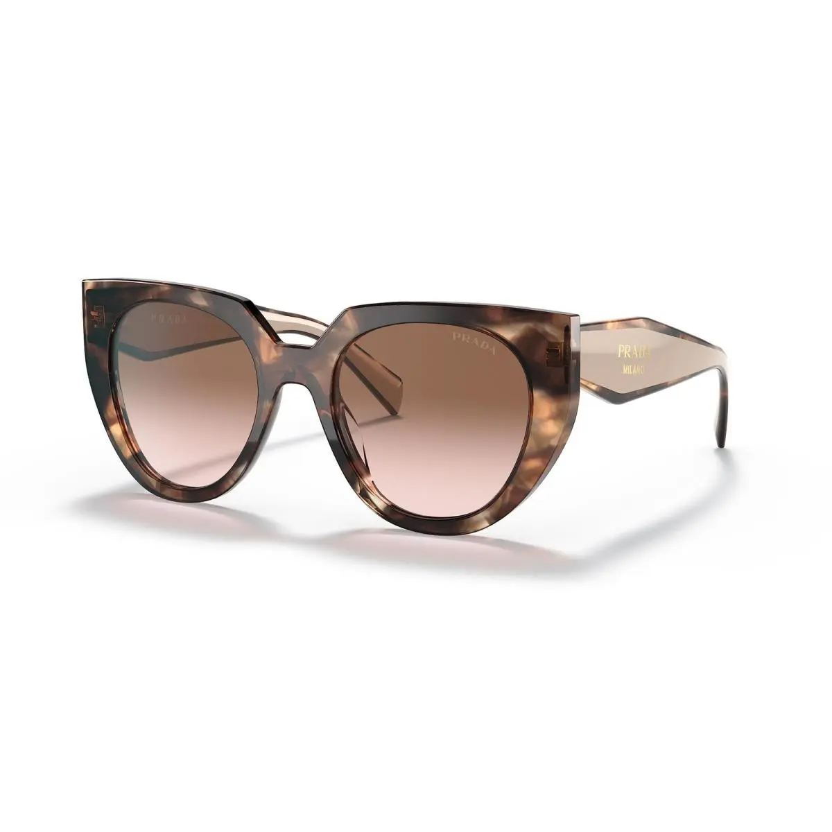 Sunglasses PR14WS 01R0A6 52mm Caramel Tortoise Powder / Brown Gradient by Prada