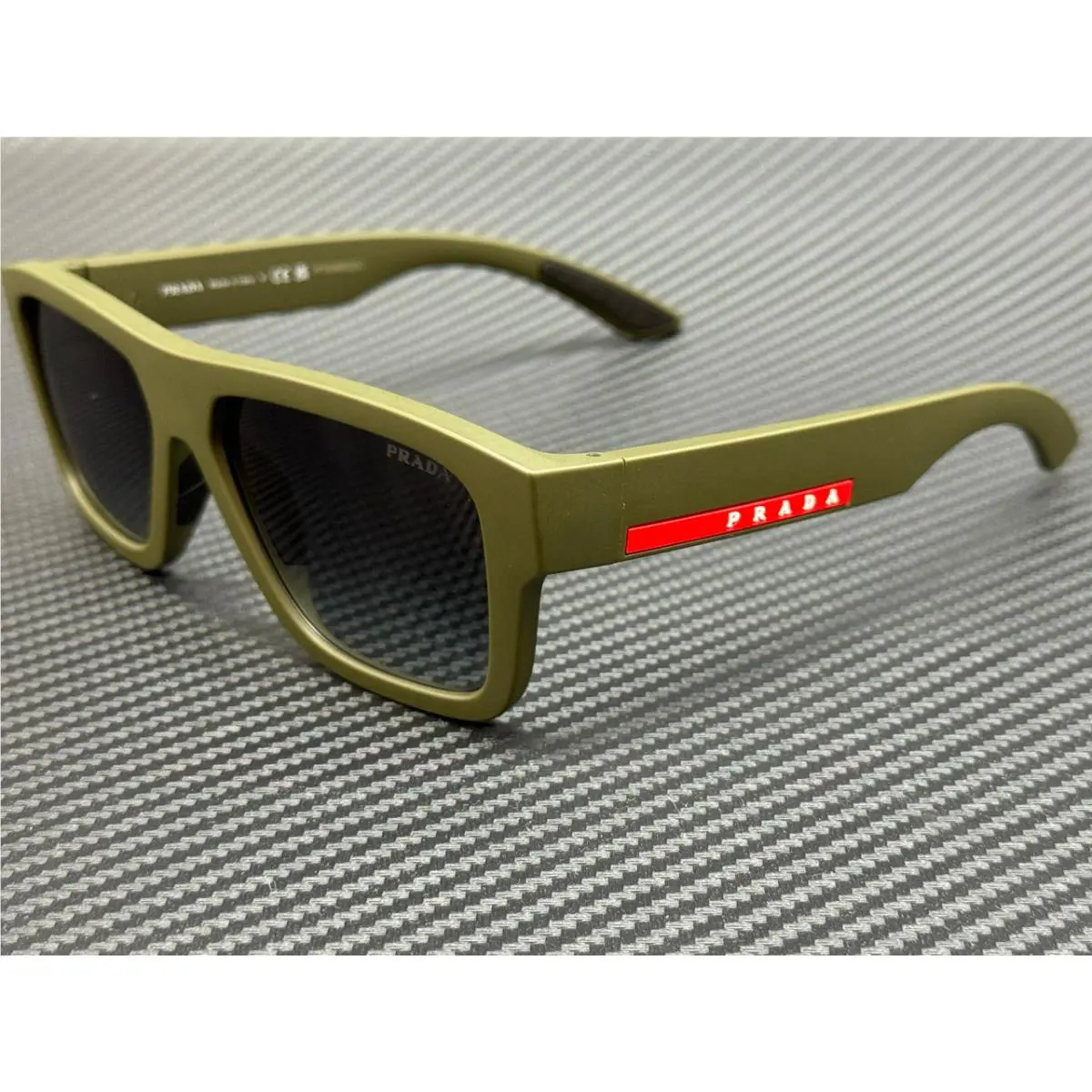 Prada Linea Rossa PS 04ZS 15X09U Matte Green Grey Men`s 56 mm Sunglasses