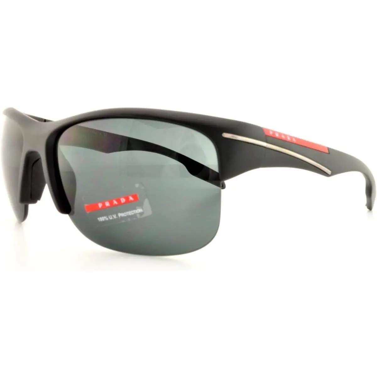 Prada Sport Sunglasses PS03NS 1BO1A1 63mm Black / Dark Grey Lens