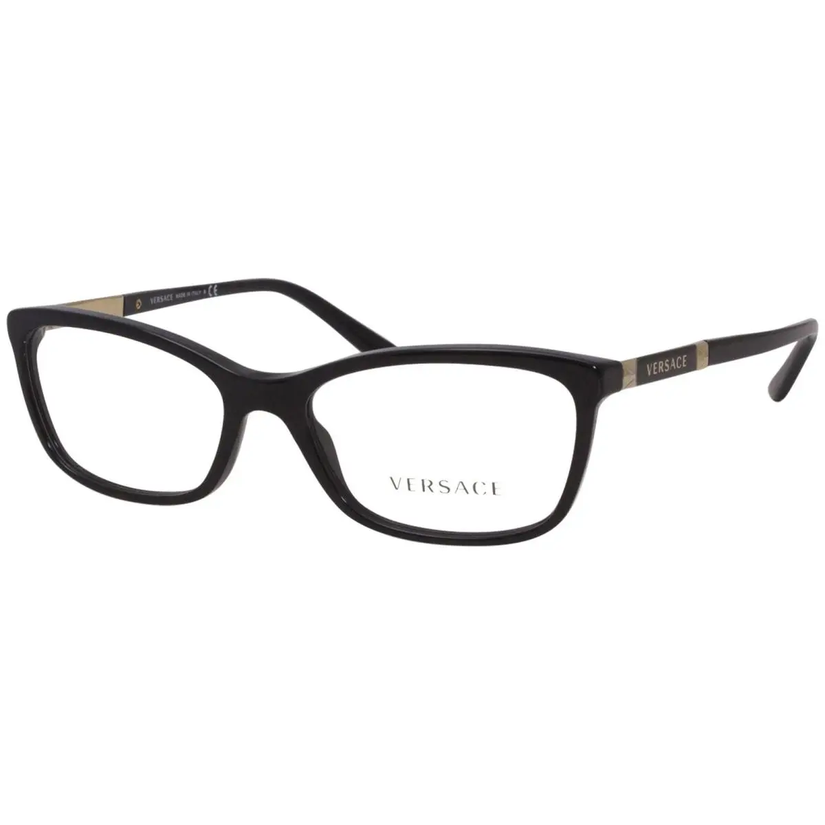 Versace Womens Eyeglasses VE3186 3186 GB1 Black/gold Full Rim Optical Frame 54mm
