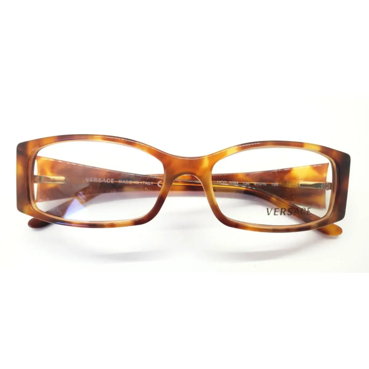 Versace Brown Tortoise Rectangular Glasses Italy Mod 3099 136 51 15 130