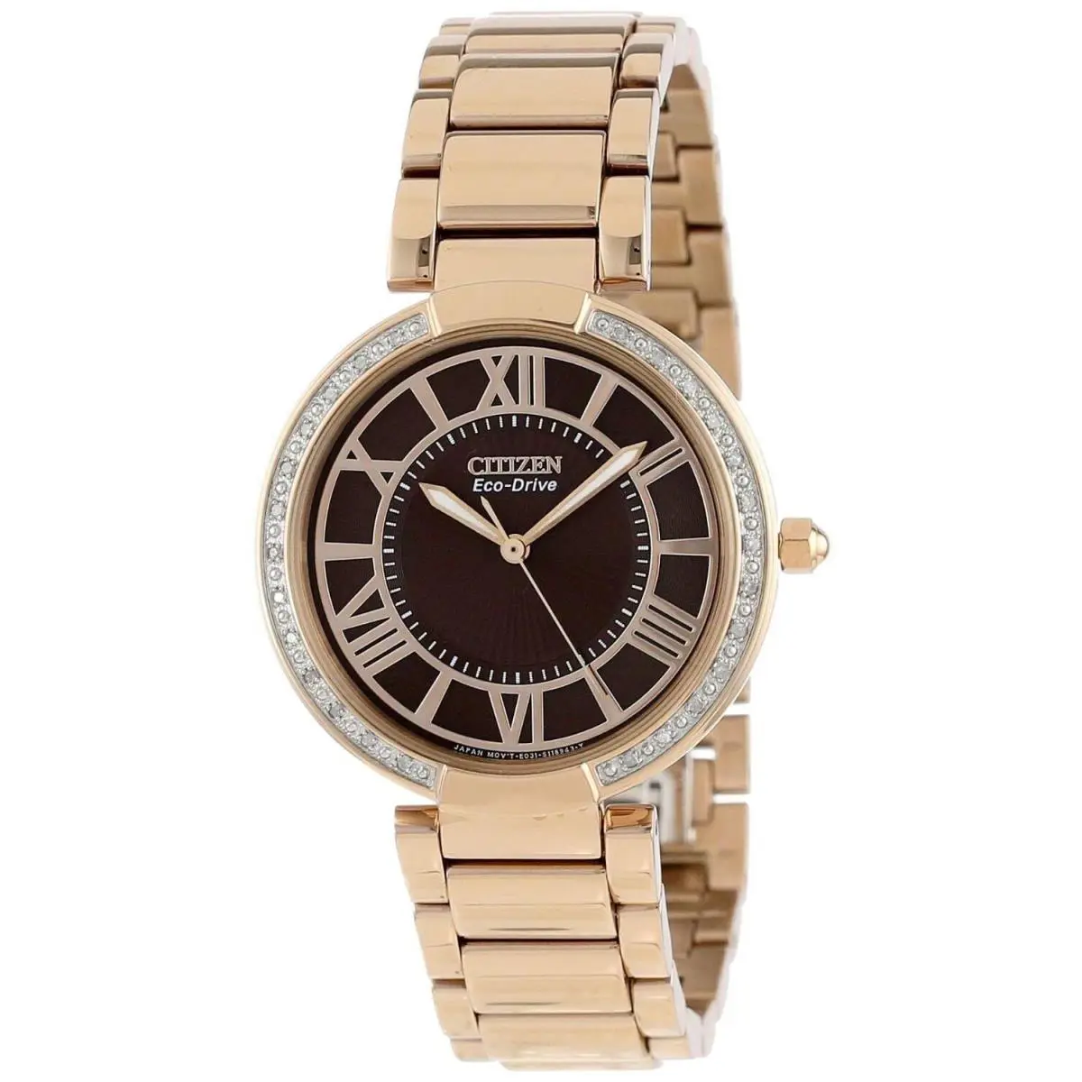 Citizen Eco-drive EM0103-57X Stainless Steel Quartz Ladies Watch - Dial: Brown