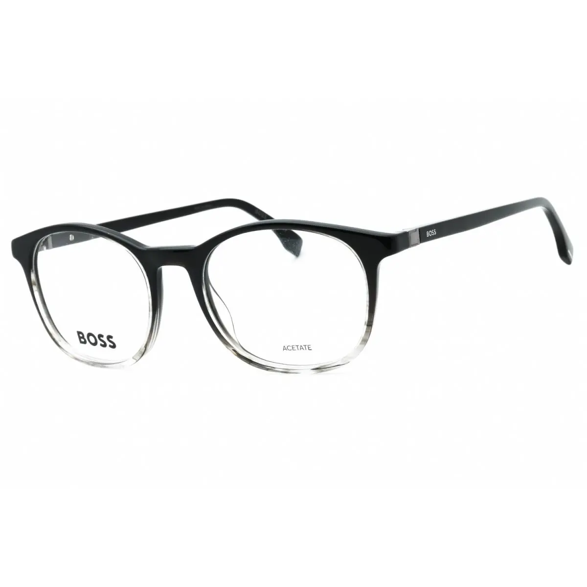 Hugo Boss HG 1437 037N 00 Round Black Horn Eyeglasses