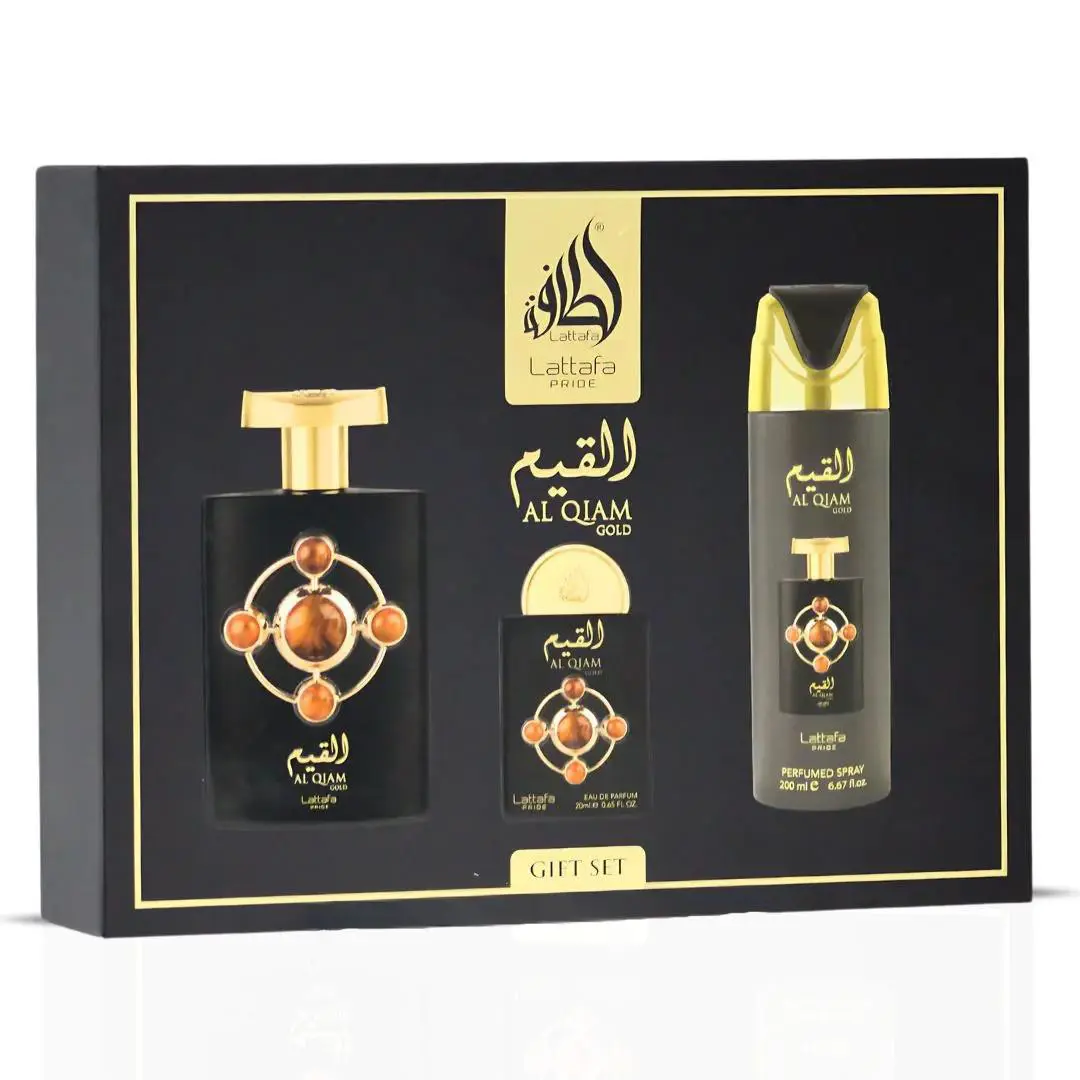 Lattafa Pride Al Qiam Gold 3-Piece Eau de Parfum Gift Set Gift Set