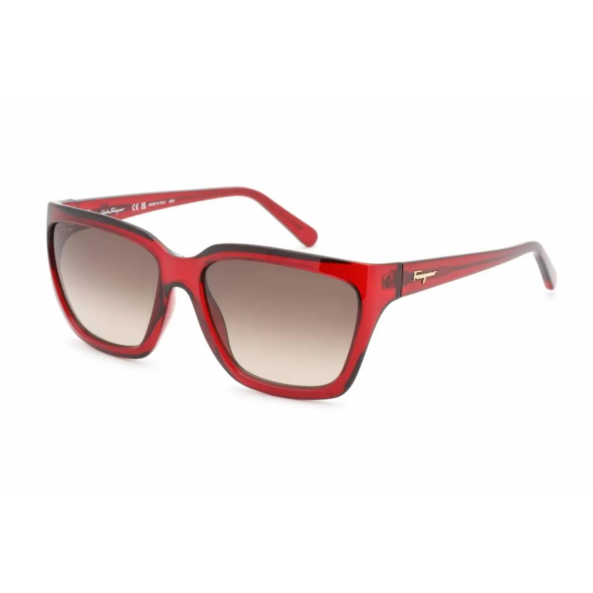 Women`s Sunglasses Crystal Wine Plastic Frame SF1018S 655 by Salvatore Ferragamo