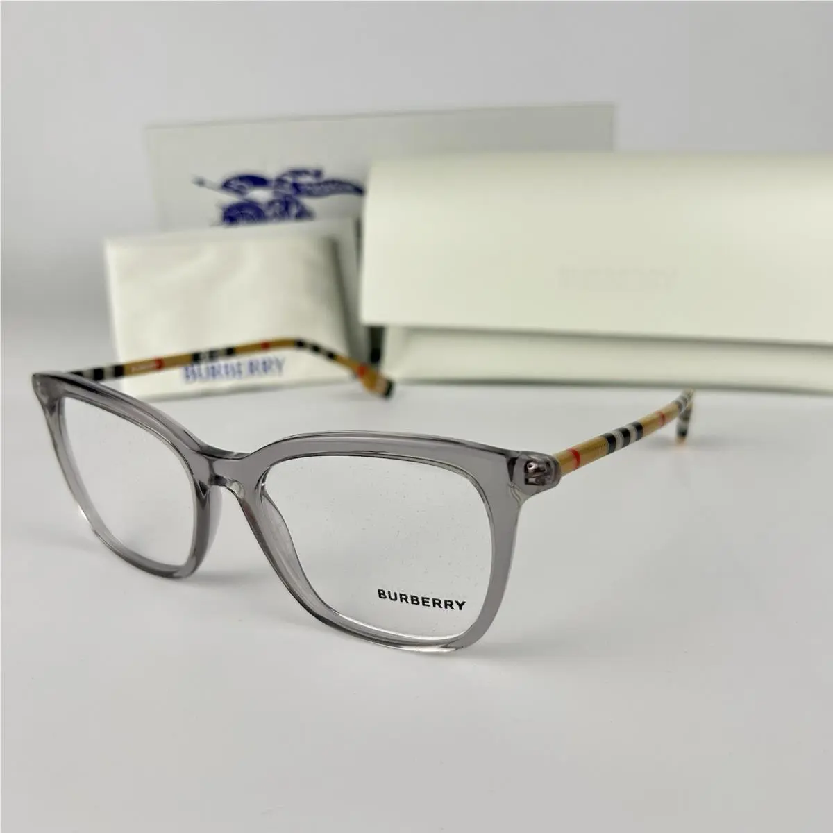 Burberry BE2390 3892 Trasparent Women`s Eyeglasses with Case and Cloth 52-17-140