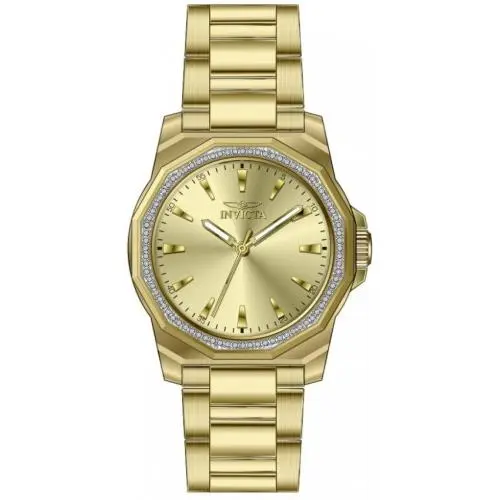 Speedway Quartz Crystal Gold Dial Ladies Watch 49113 by Invicta