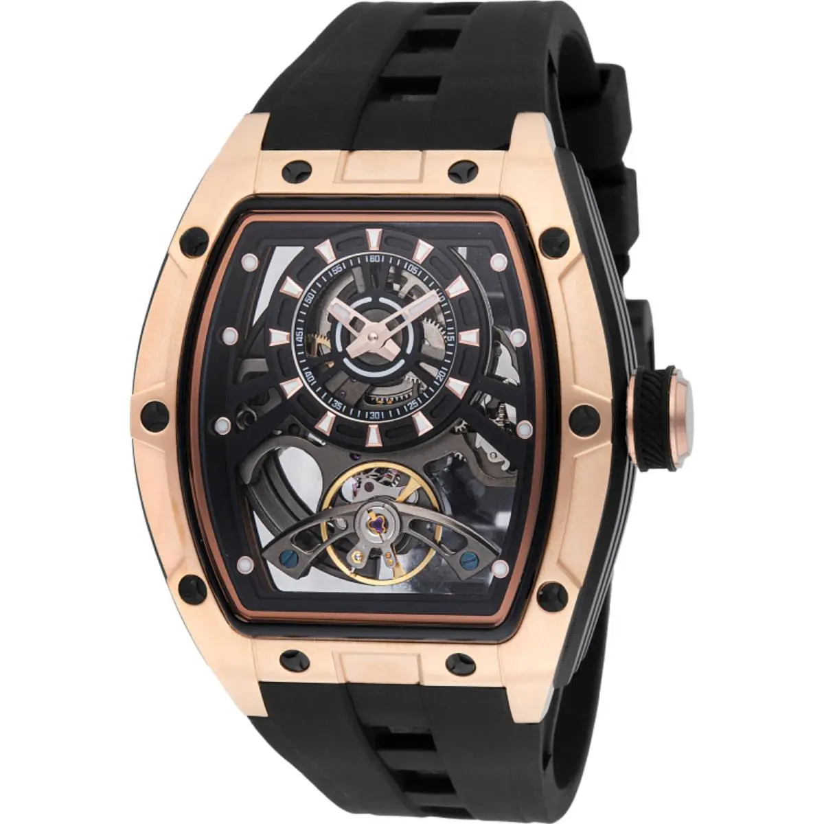 Invicta Men`s Watch S1 Rally Automatic Black Silicone Strap Chronograph 49037