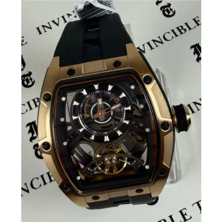 Invicta S1 Rally Torque Automatic Men`s Watch w/ Skeleton Dial 44mm Black 49037