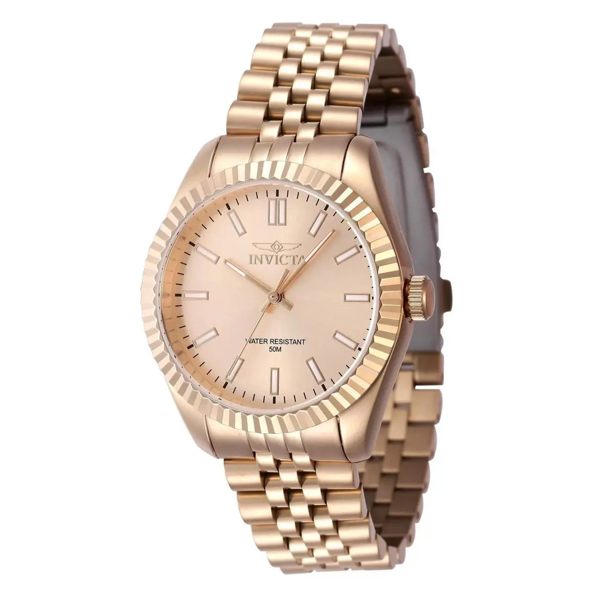 Invicta Women`s 47509 Specialty Quartz 3 Hand Rose Gold Dial Watch