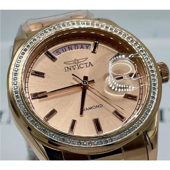 Invicta Elite Diamond 0.30 Carat Diamond Unisex Watch - 38mm Rose Gold 48766