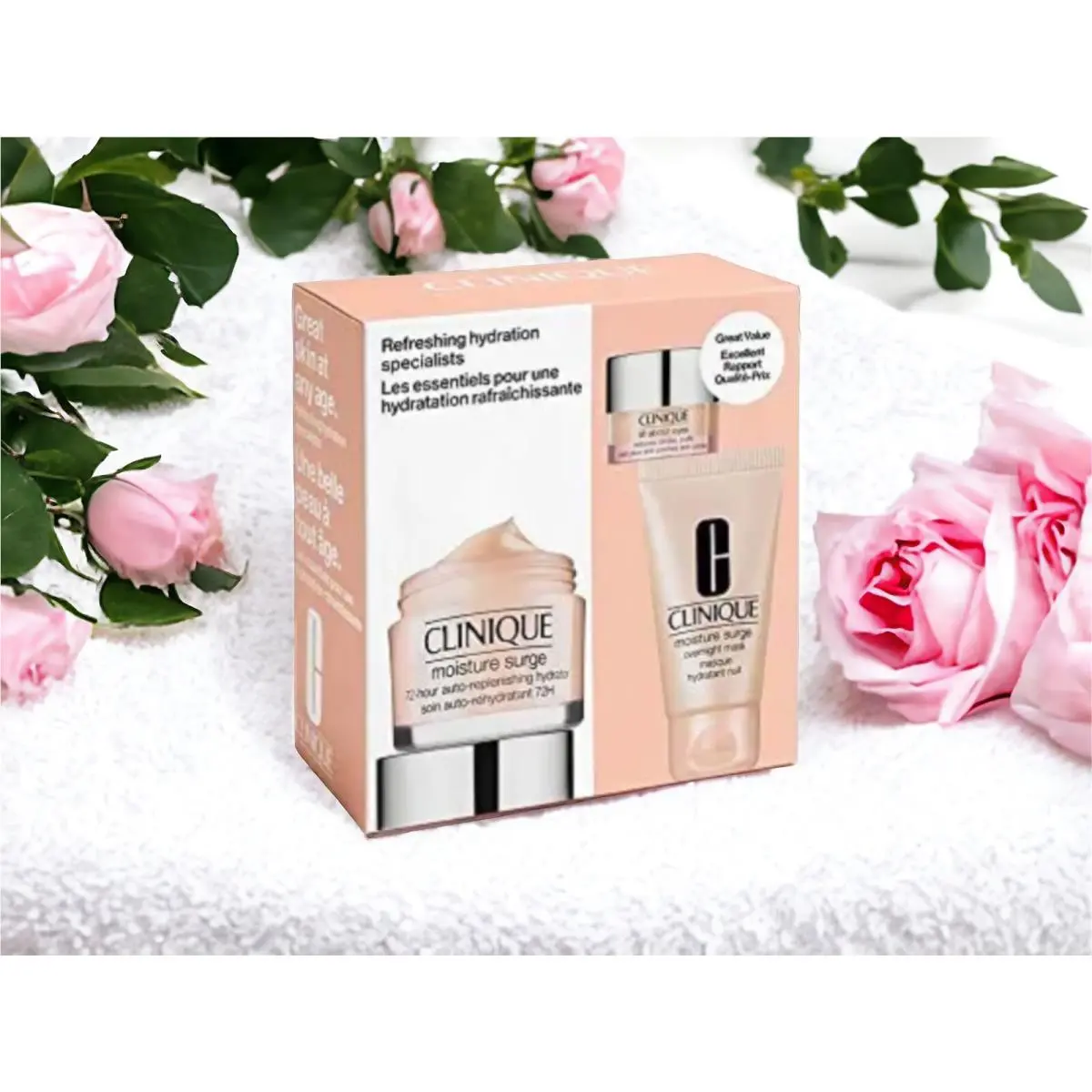 Clinique Hydrate and Glow Value Gift Skincare Set 1.7 Oz/ 1 oz /.17 oz