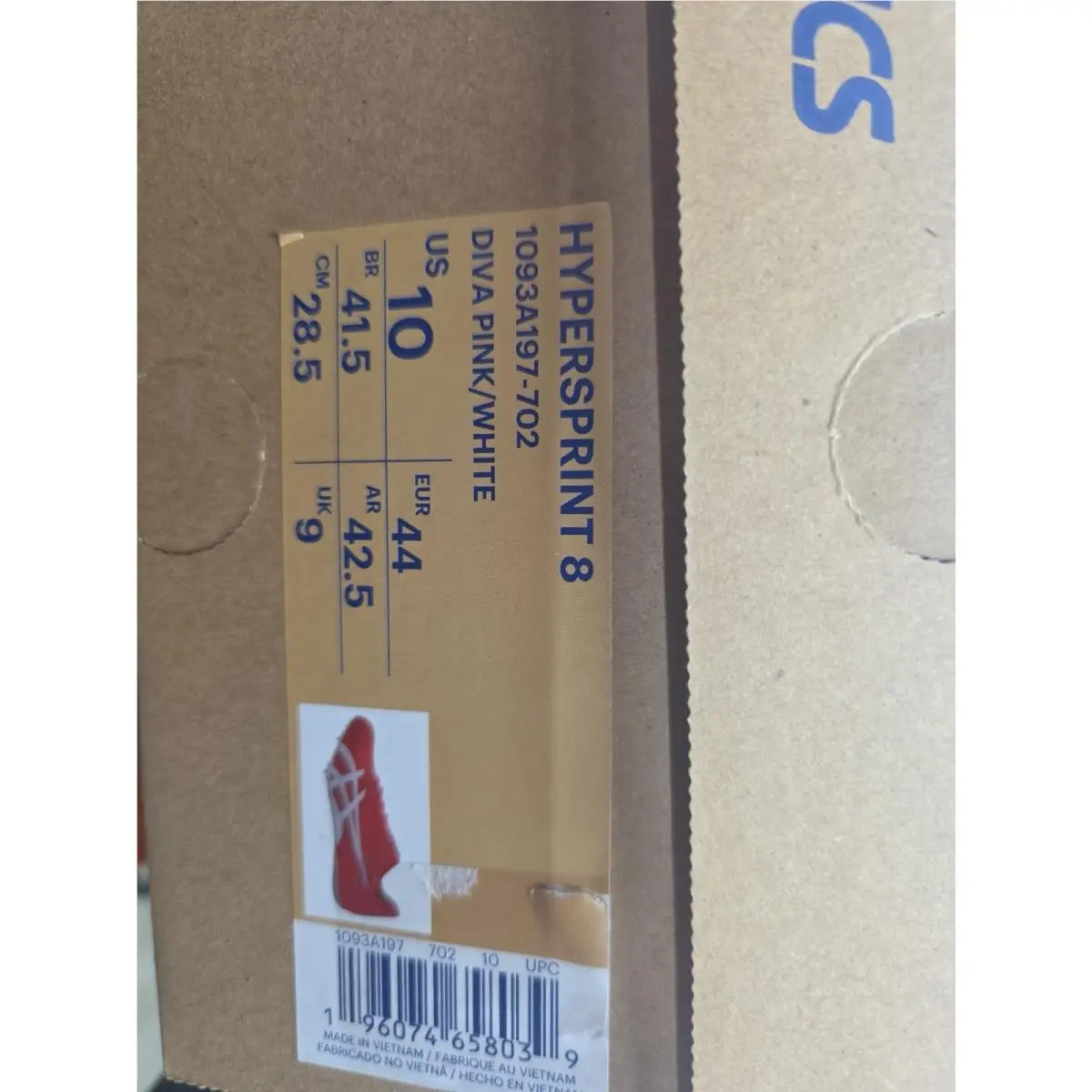 Asics shoes - ASICS Hyper Sprint 8 - Hyper Sprint - 1093A197-702 - Pink (UPC: 0196074658039) 4