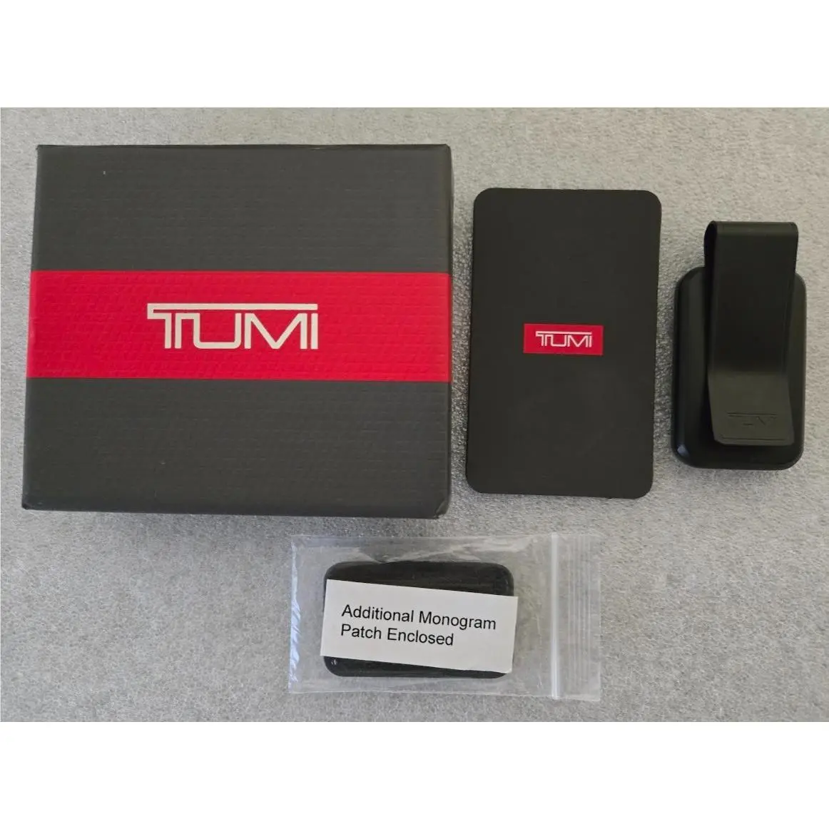 Chambers 93837-1041/012601D Monogram Patch Money Clip 2.375 x 1.2 Black by Tumi