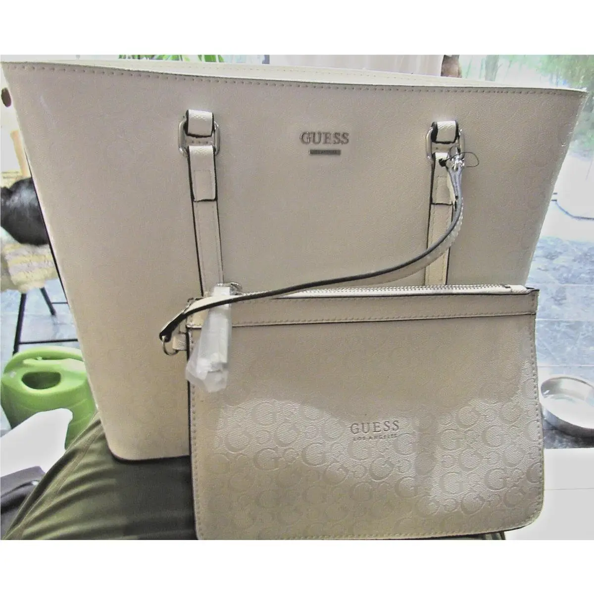 Walsh Guess Shoulder Bag and Insert in White