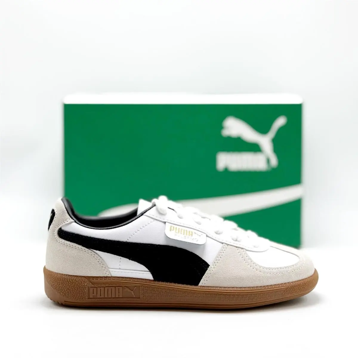 Youth Big Kids Puma Palermo Leather Jr Puma White / Grey 397275 01