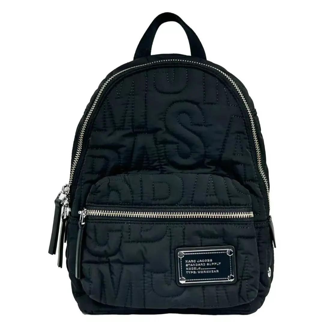 Marc Jacobs Small Quilted Nylon Black Backpack Bookbag