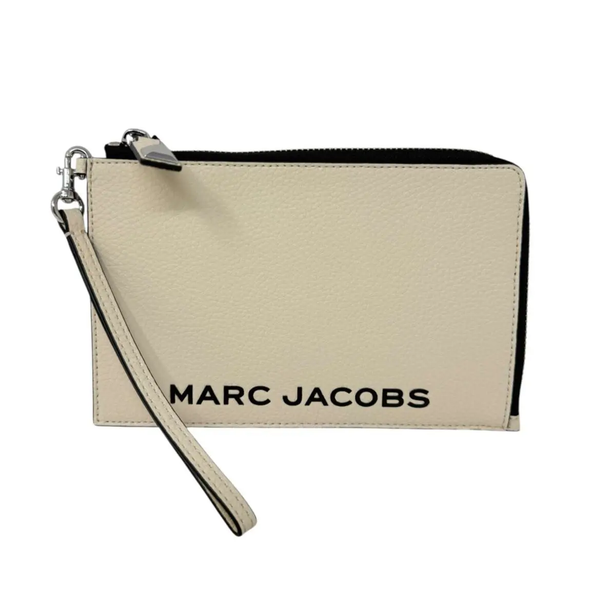 Marc Jacobs Pebble Leather Wristlet Wallet Marshmallow 4R3SCP028S02