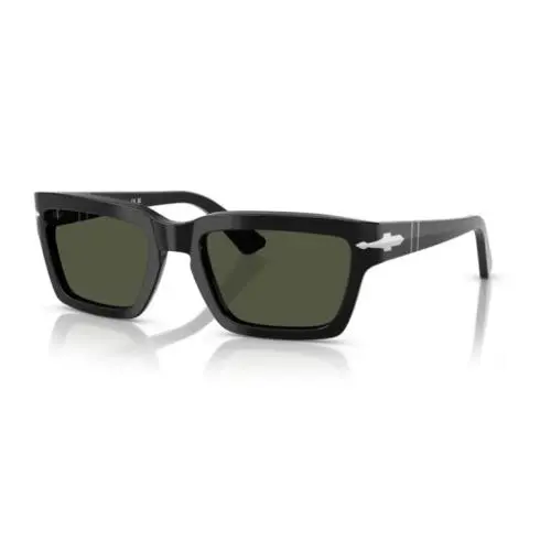 0PO3363S 95/31 Black/green Rectangle 58mm Men`s Sunglasses by Persol