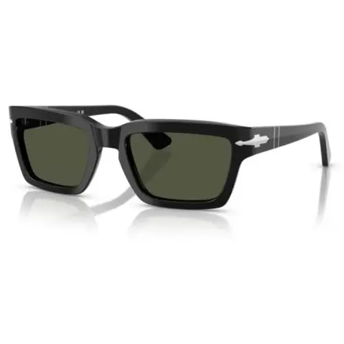 0PO3363S 95/31 Black/green Rectangle Men`s Sunglasses by Persol