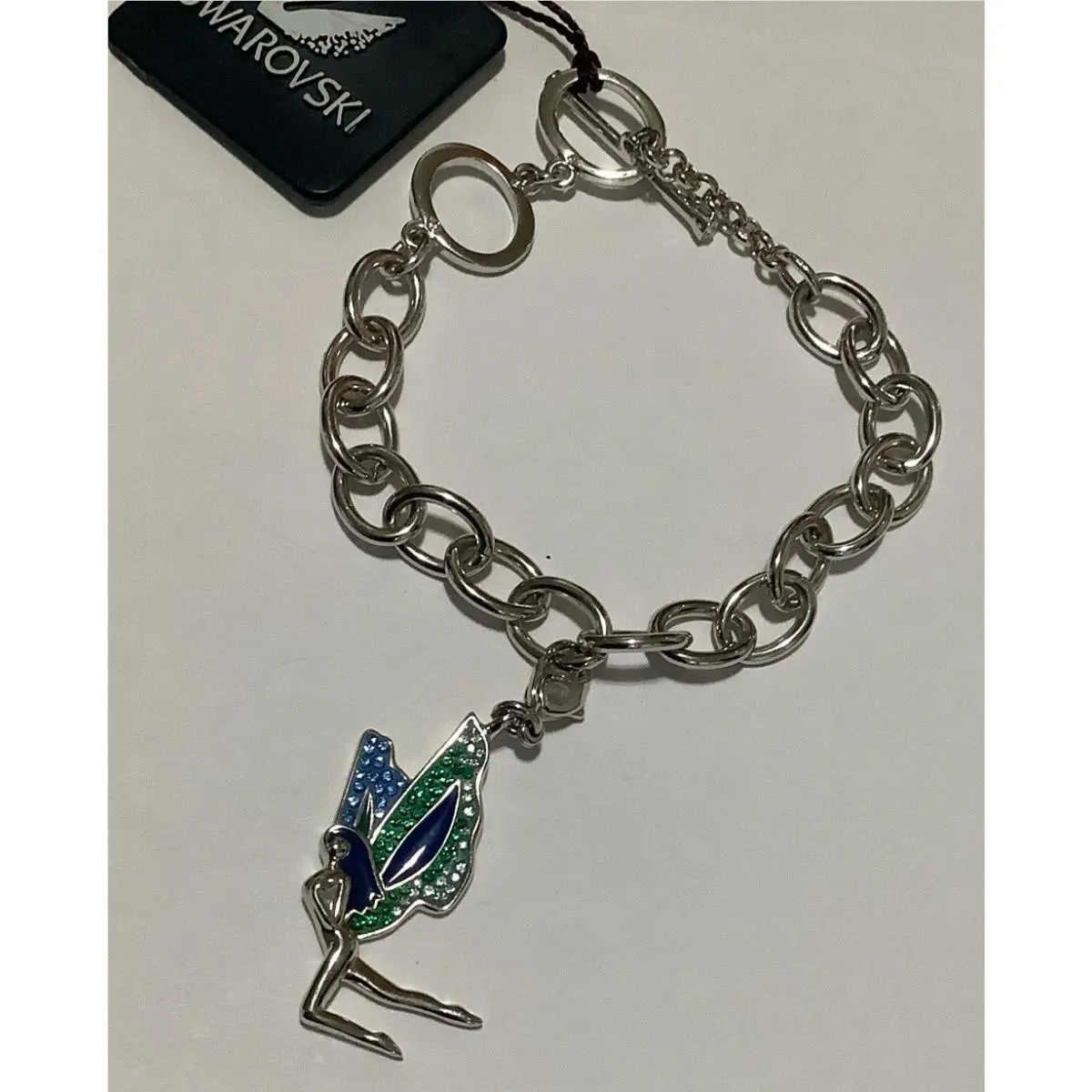 Swarovski SS Chain with Rhinestone Encrusted Wings On The Fairy Bracelet 8” 1