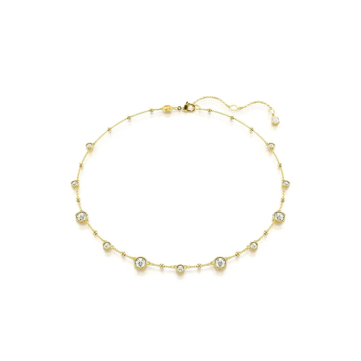 Swarovski Imber Necklace Round Cut Scattered Design White Gold-tone Plated
