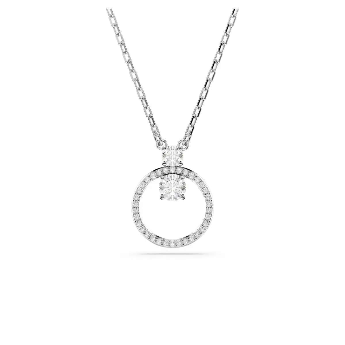 Swarovski Constella Pendant Necklace Pavé Round Cut White Rhodium Plated