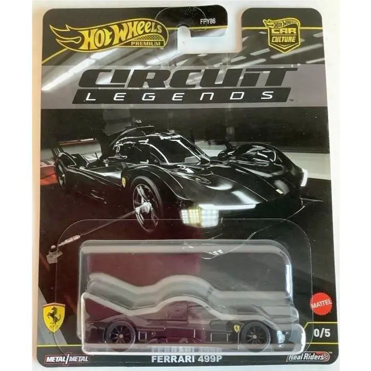 Hot Wheels Chase Car Circuit Legends Black Ferrari 499P 0/5 JBK66 1:64 Scale