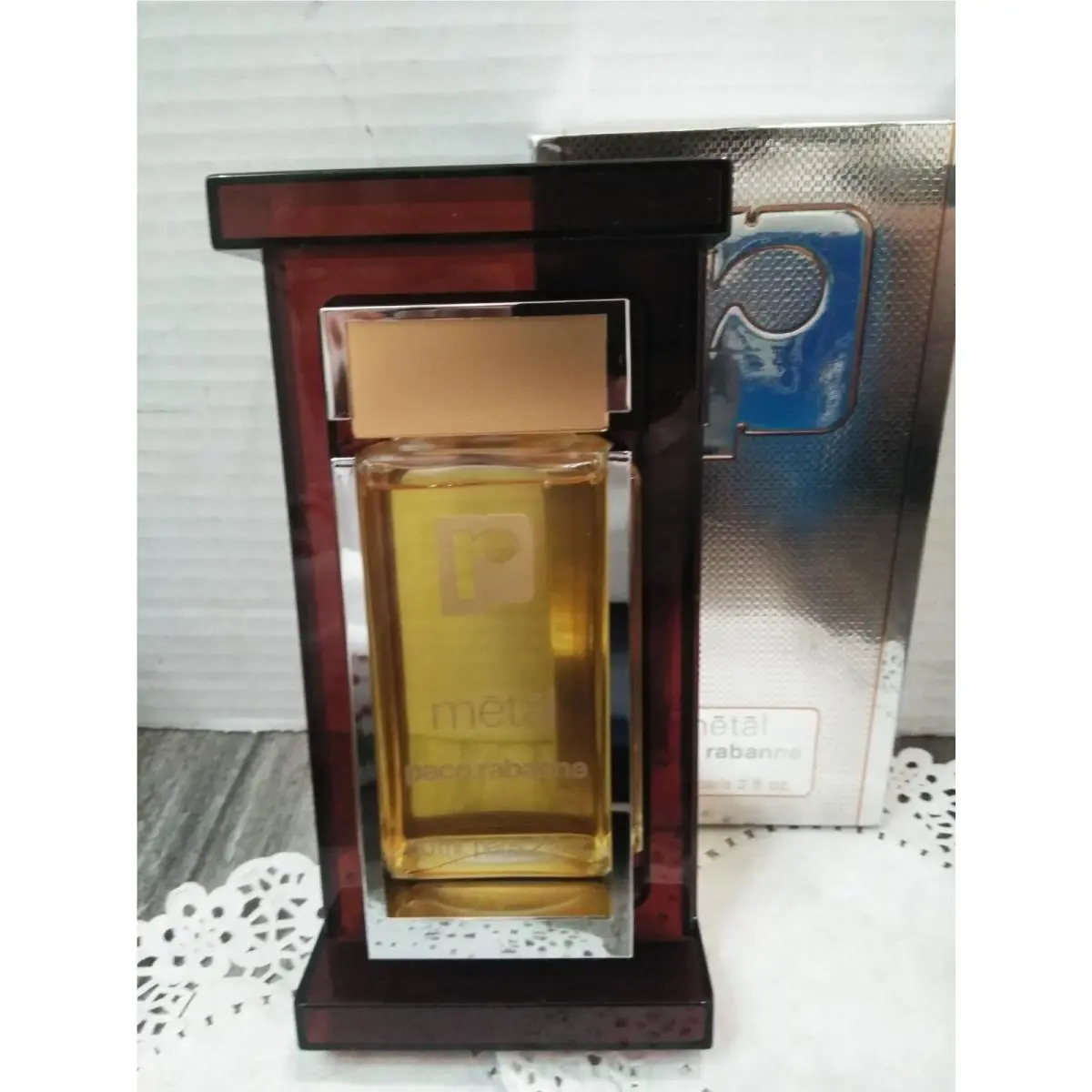Vtg 60`S 70`S Paco Rabanne Metal 2.OZ /60 ml Parfum Splash N.o.s. Read Read