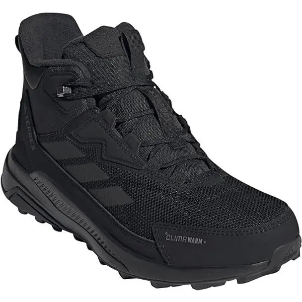 Adidas JH6234 Men`s Terrex Anylander Climawarm+ Mid Top Black Hiking Shoes - Black